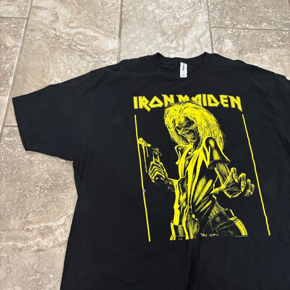 Men's Iron Maiden Yellow‎ FlyerT-shirt XLarge Black - Picture 2 of 10